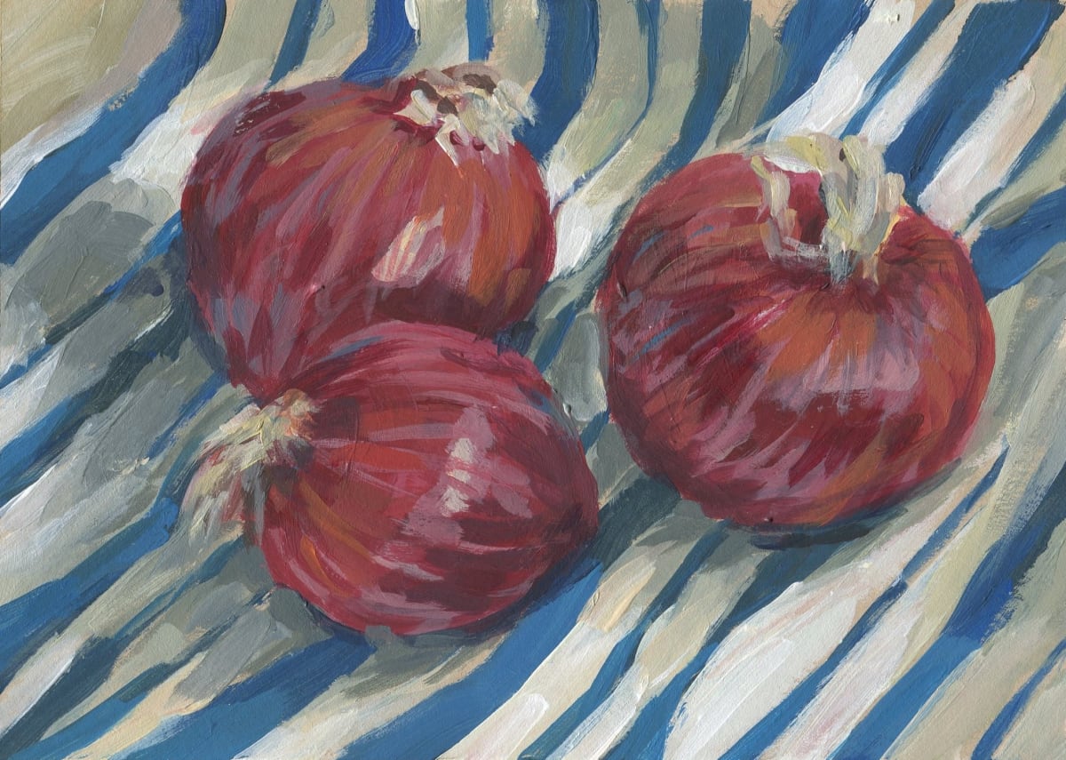 Three Red Onions by Carrie Arnold 