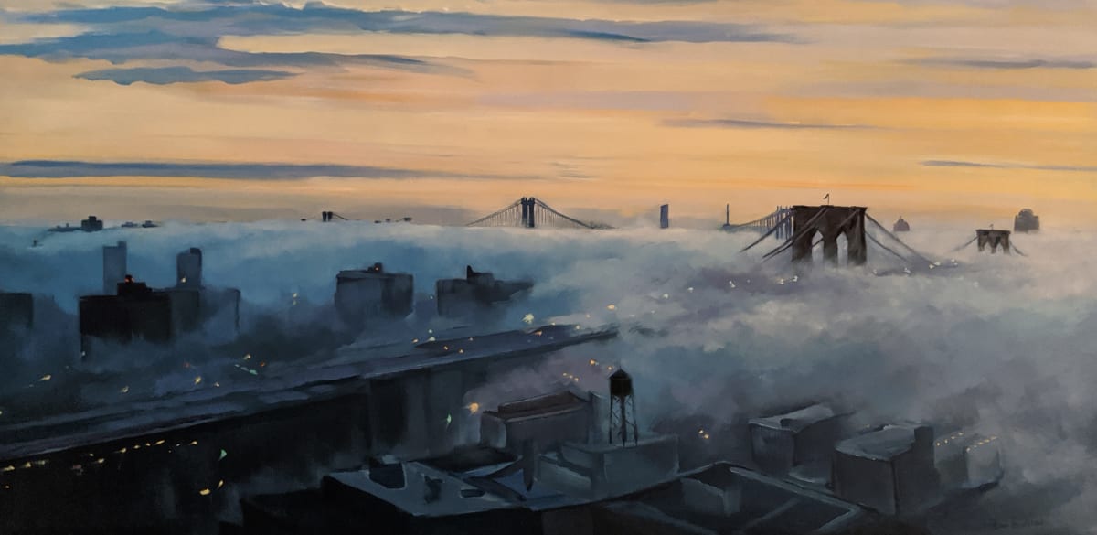 Fog, Lower Manhattan by Ellen Bradshaw 