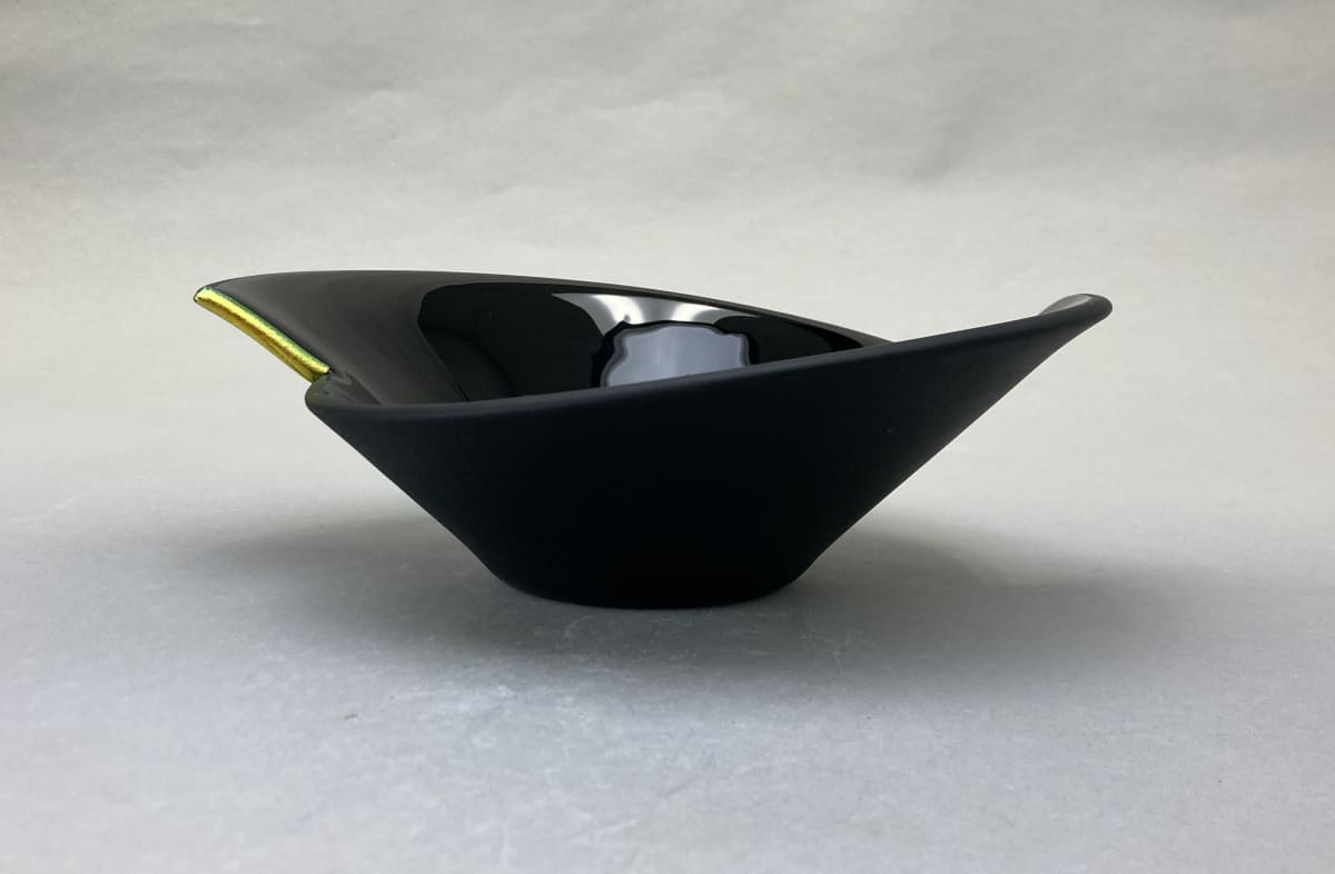 Black Deco Bowl w/ Yellow by Lynne Carlson  Image: Black Deco Bowl
