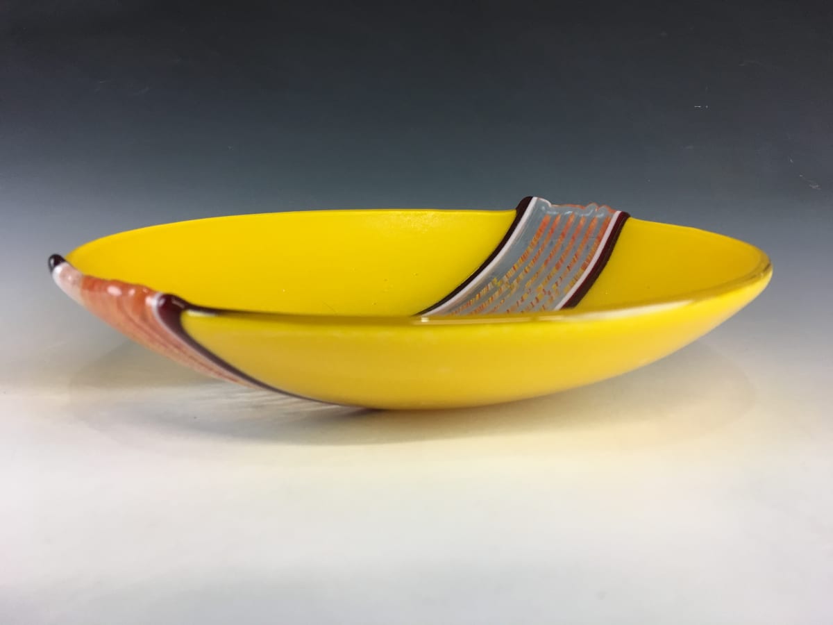 Yellow Helix Bowl by Lynne Carlson 