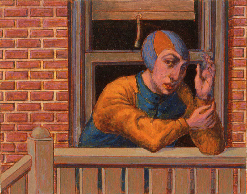 Boy on Porch by Leopold Segedin 