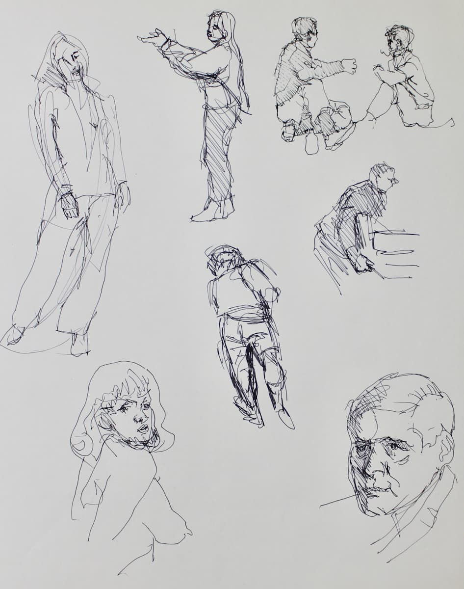 Doodles - 4 (Men & Women) by Leopold Segedin, Image 1.