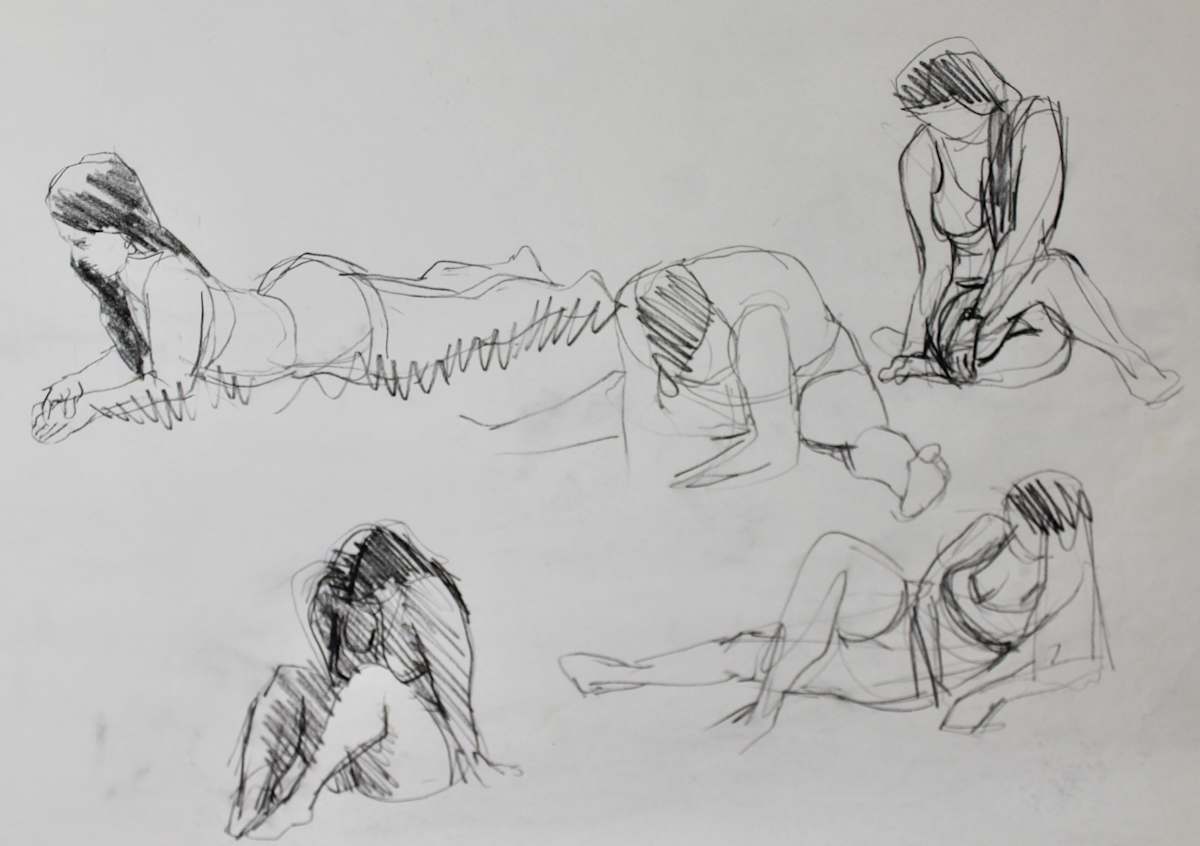 Doodles - 8 (Five Reclining Women) by Leopold Segedin, Image 1.