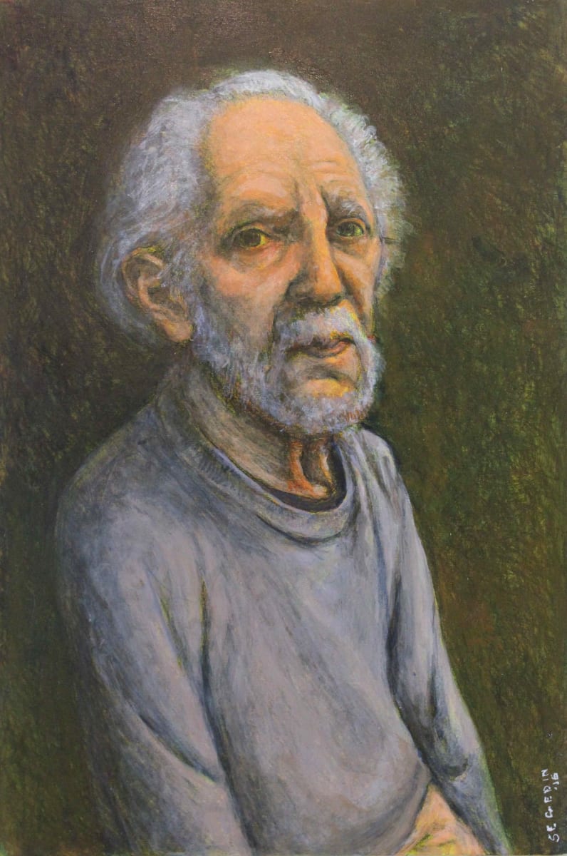 Self Portrait (in Grey Sweatshirt) by Leopold Segedin 