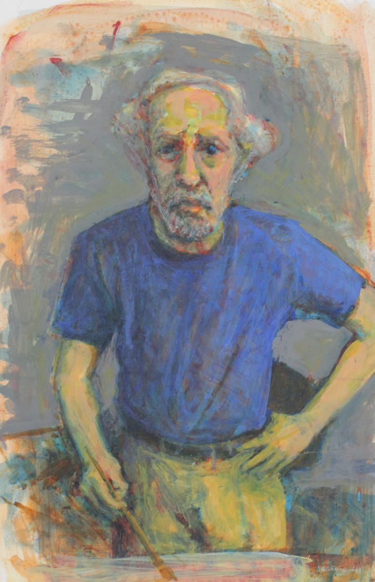 Self Portrait with Paintbrush (2011) by Leopold Segedin, Image 1.