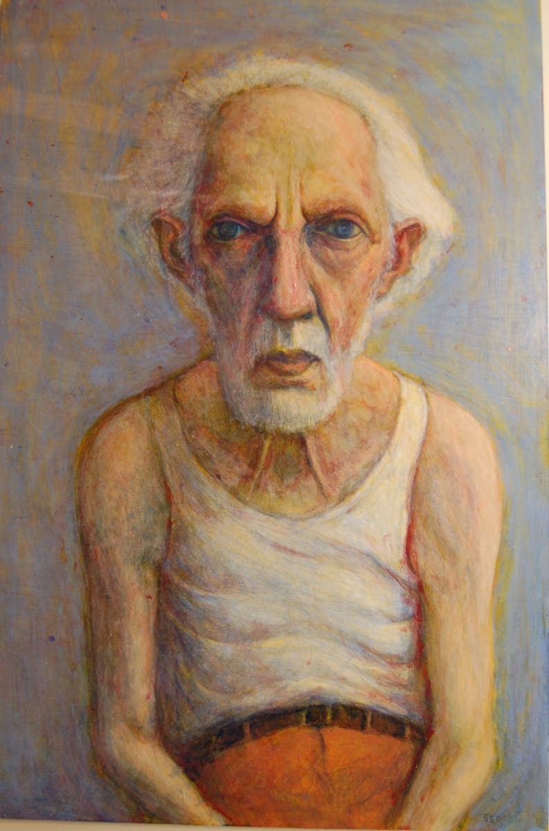 Self Portrait (in White Undershirt) (2013) by Leopold Segedin, Image 1.