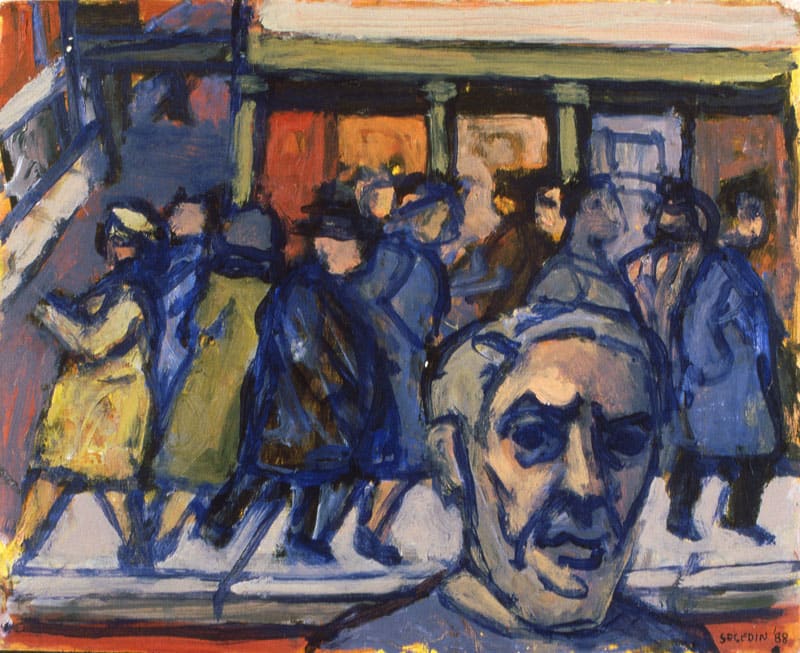 Self Portrait on Street by Leopold Segedin, Image 1.