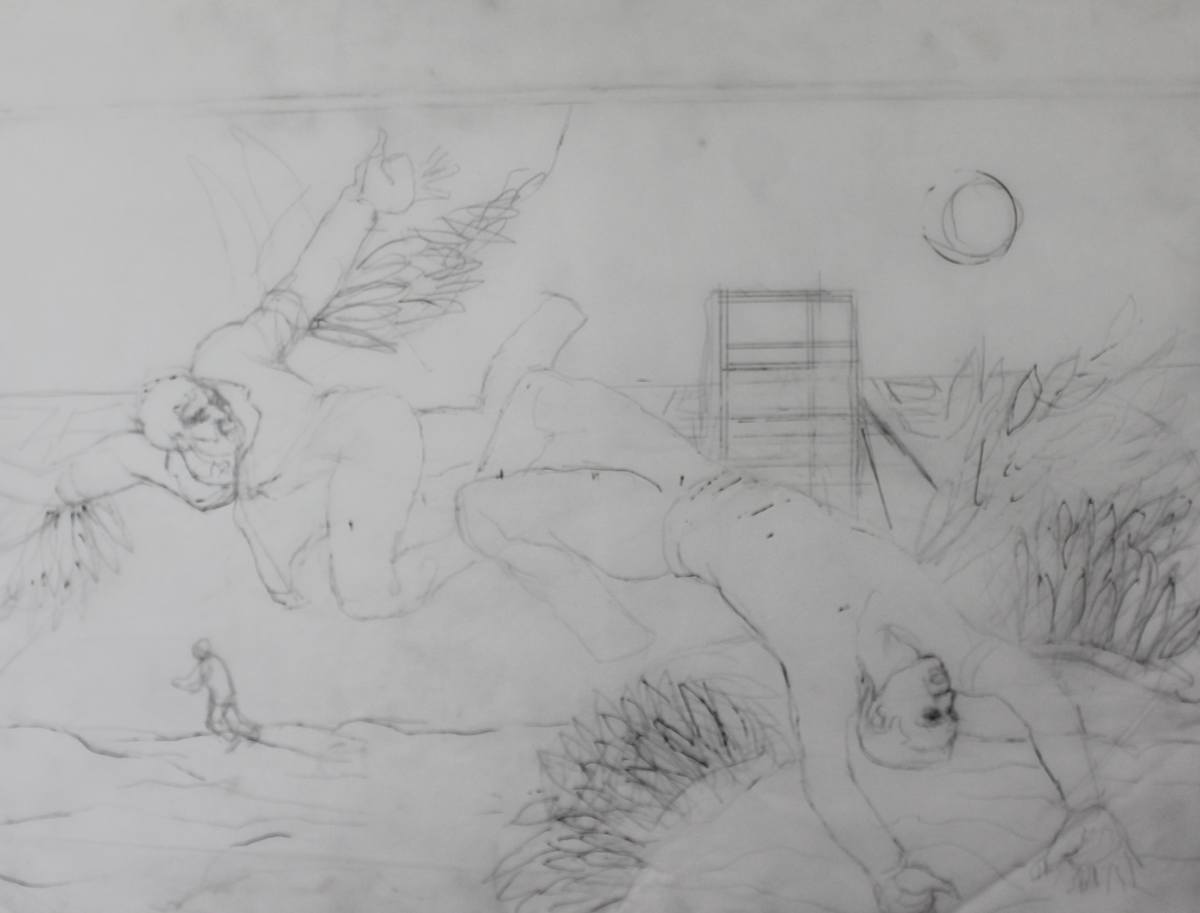 Tracing - Auden's Icarus III (2) by Leopold Segedin, Image 1.