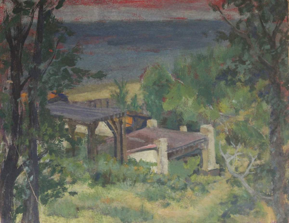 Untitled - Beachscape (c1945) by Leopold Segedin, Image 1.