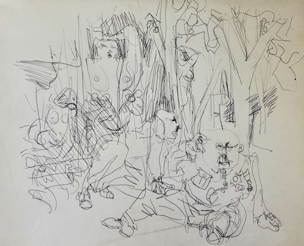 Untitled - Nude Women and General by Leopold Segedin, Image 1.