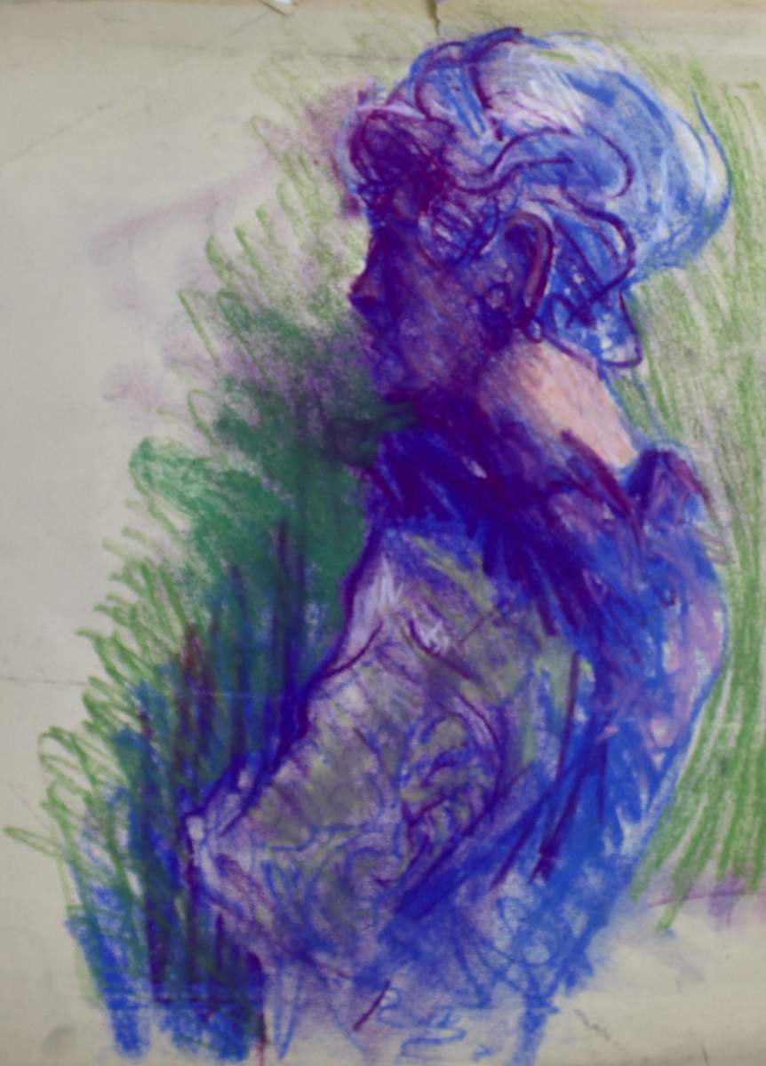 Untitled - Portrait of Old Woman (c1965) by Leopold Segedin, Image 1.