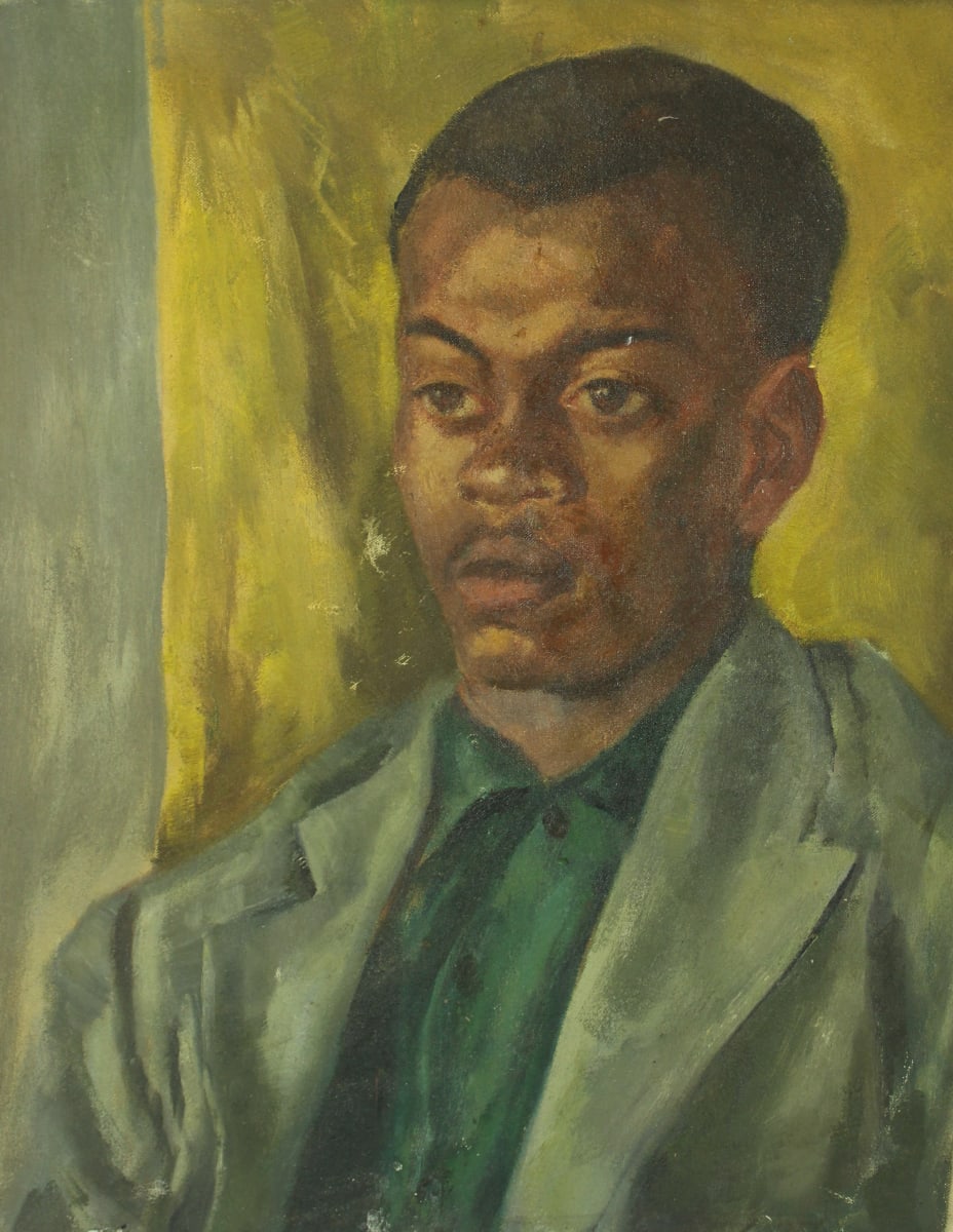 Untitled - Portrait of Young Black Man by Leopold Segedin 