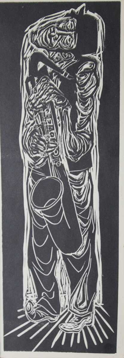 Untitled - Saxophone Player by Leopold Segedin 