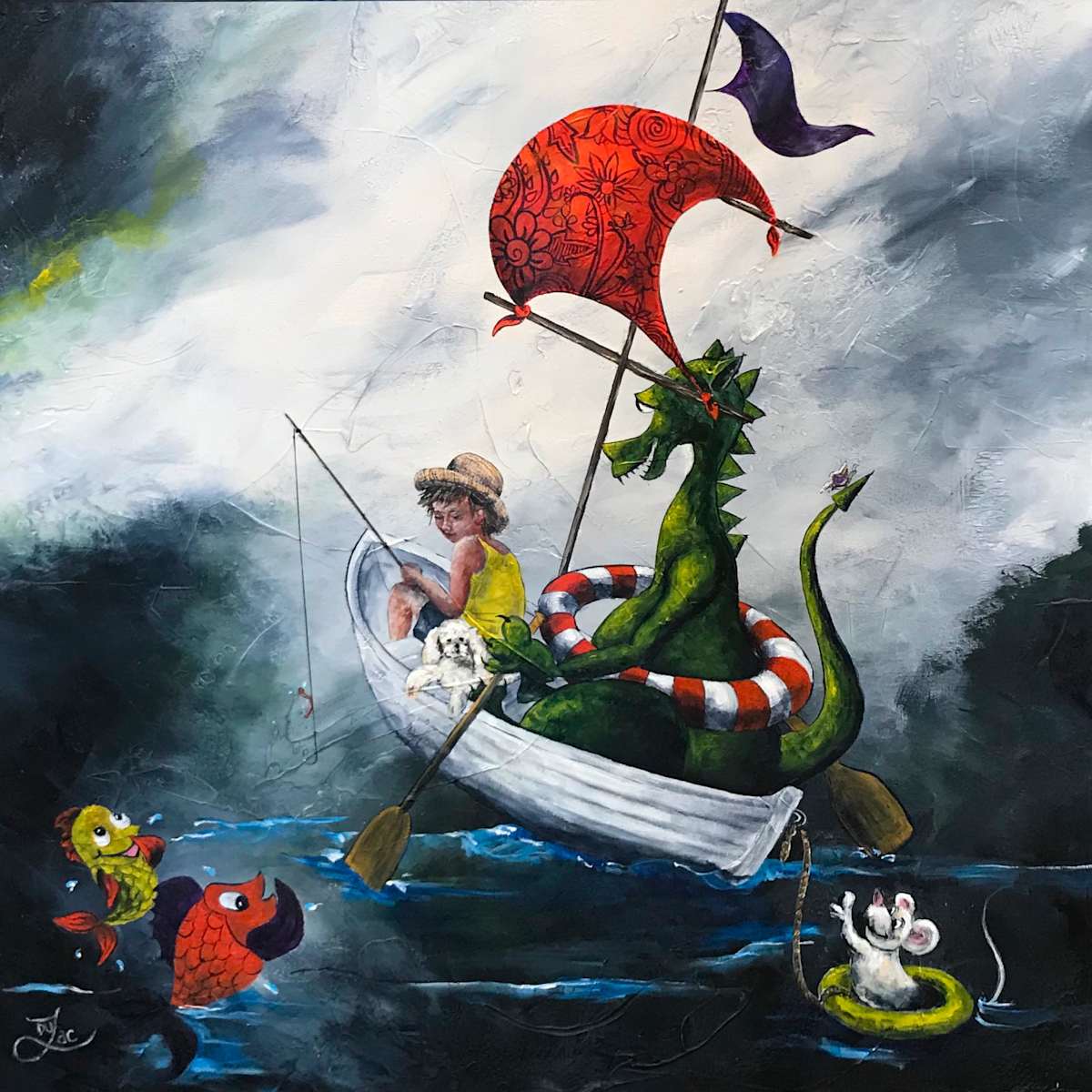 CATCH OF THE DAY.  , by JACINTHE LACROIX. MASTER SCULPTOR AND ARTIST, Image 1.