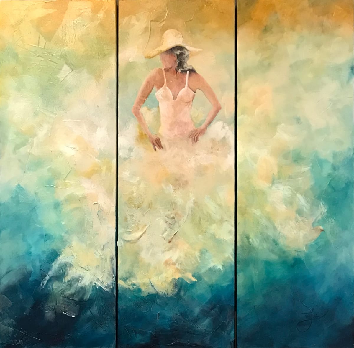 Renewal In The Silence, Triptych by Jacinthe Lacroix 