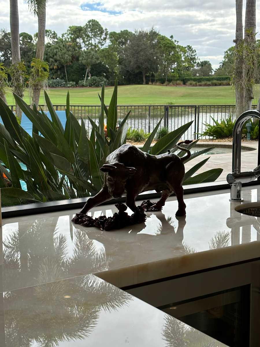 BULL AND ROSE by JACINTHE LACROIX. MASTER SCULPTOR AND ARTIST, Image 5.