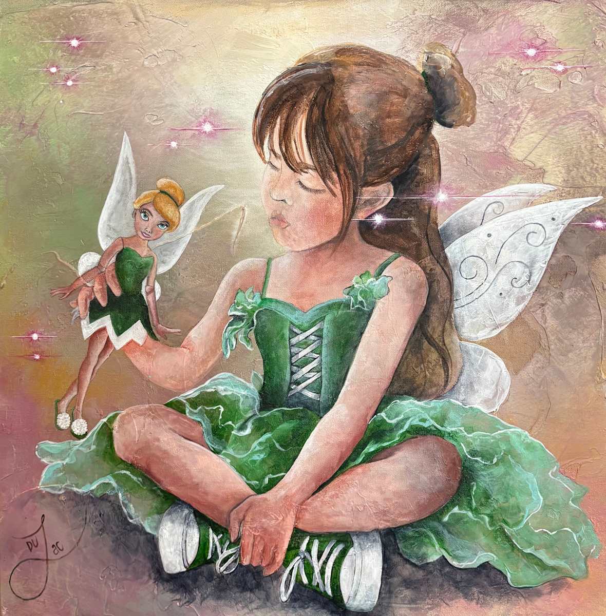 TINKER BELL PLAYFUL MUSE by JACINTHE LACROIX. MASTER SCULPTOR AND ARTIST, Image 1.