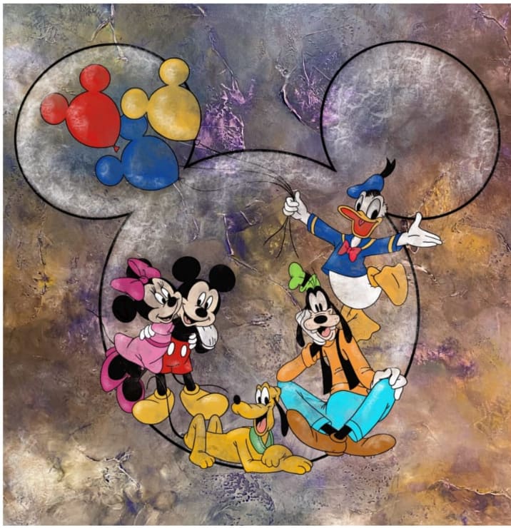 Mickey and Friends Ballons-Giclee by Jacinthe Lacroix 