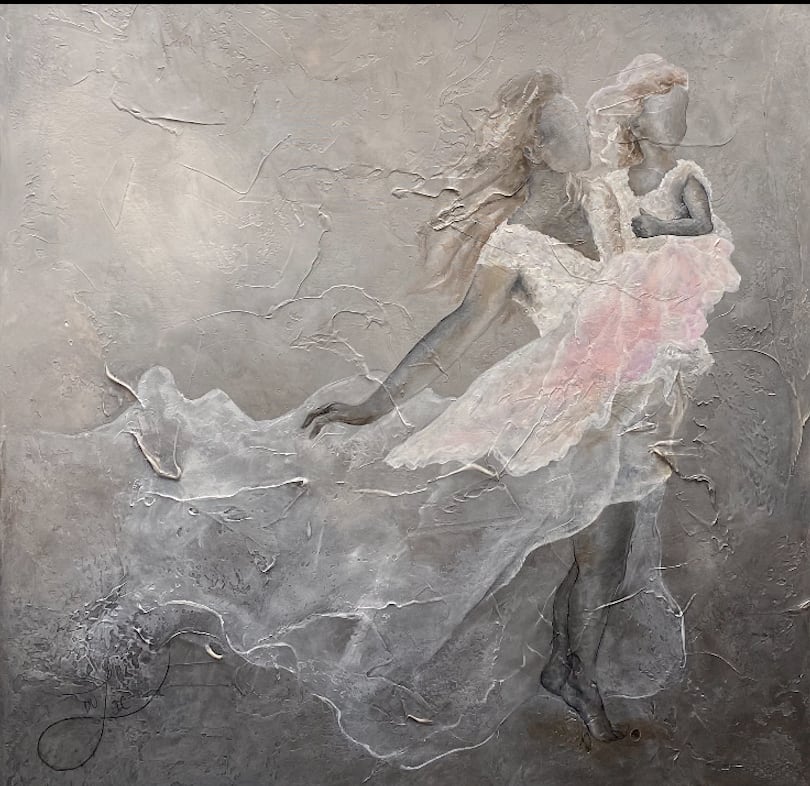 FLOWING GOWNS OF LOVE. , by JACINTHE LACROIX. MASTER SCULPTOR AND ARTIST 