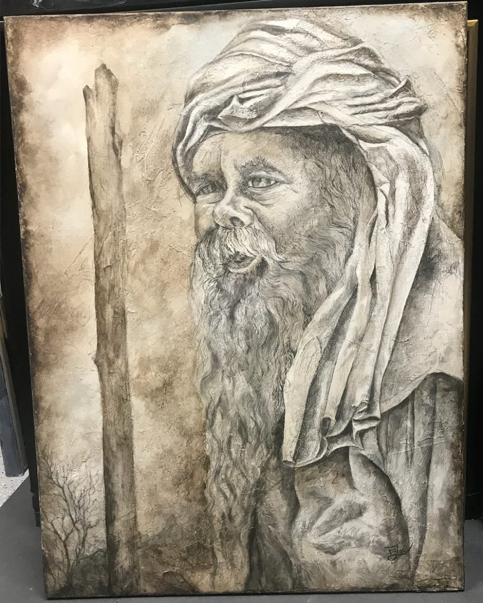 CRAYON. OLD MAN.  , by JACINTHE LACROIX. MASTER SCULPTOR AND ARTIST 