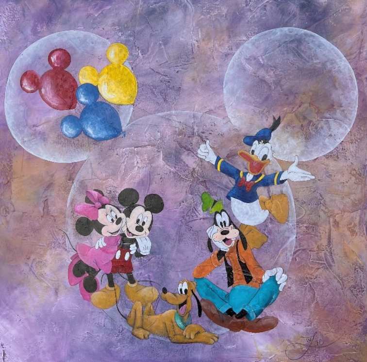 MICKEY AND FRIENDS BALLOONS (FAB 5) by JACINTHE LACROIX. MASTER SCULPTOR AND ARTIST, Image 1.