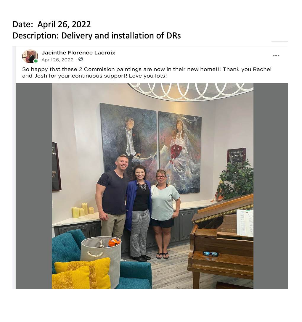 Jacinthe Lacroix Master Artist and Sculptor new Collector's Home of Their Wedding by Jacinthe Lacroix 
