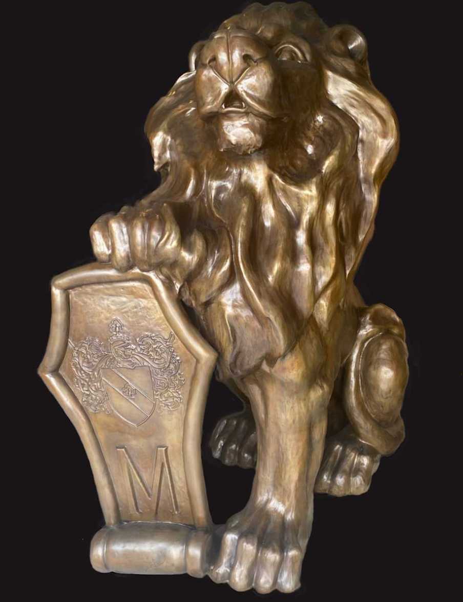 LION. GUARDIAN OF THE REALM. RIGHT SIDE by JACINTHE LACROIX. MASTER SCULPTOR AND ARTIST 