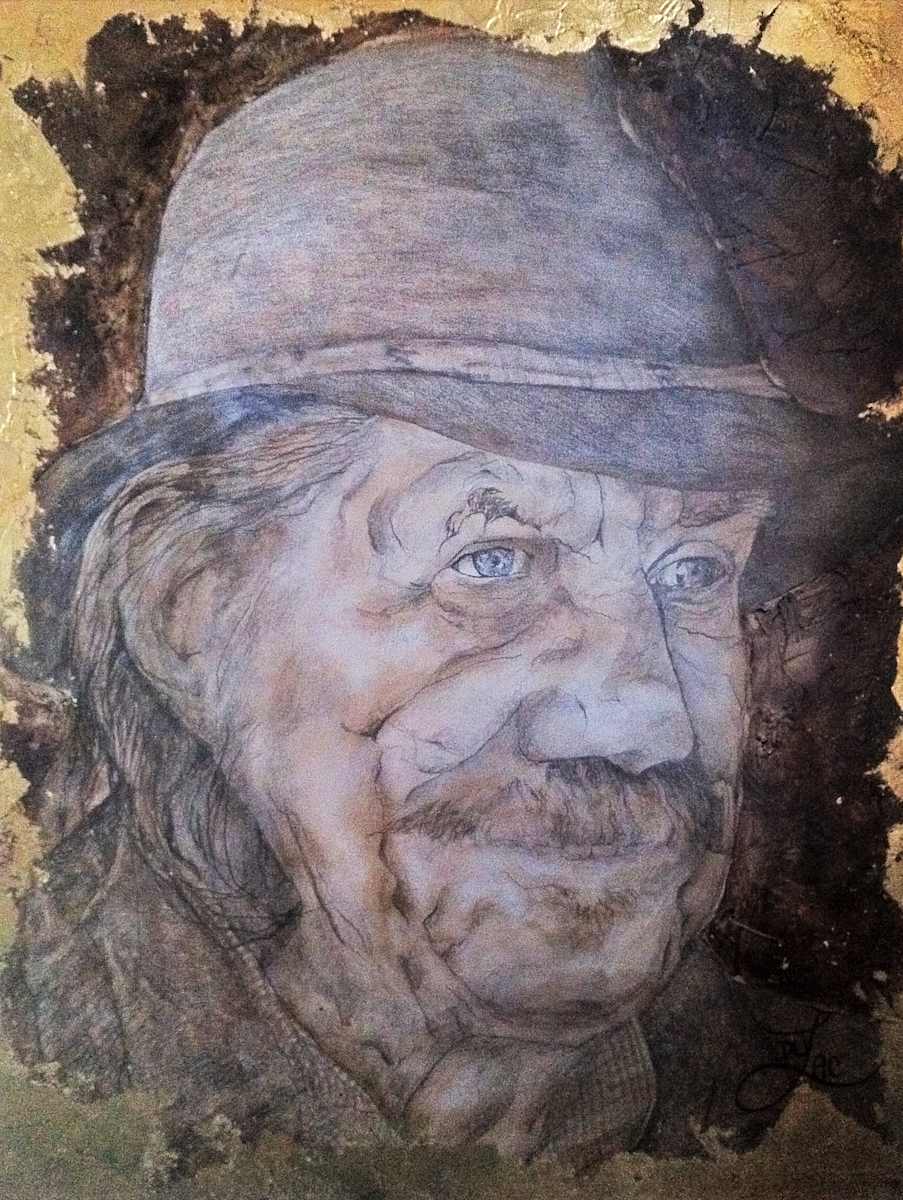 crayon painting Bon Vivant by Jacinthe Lacroix 