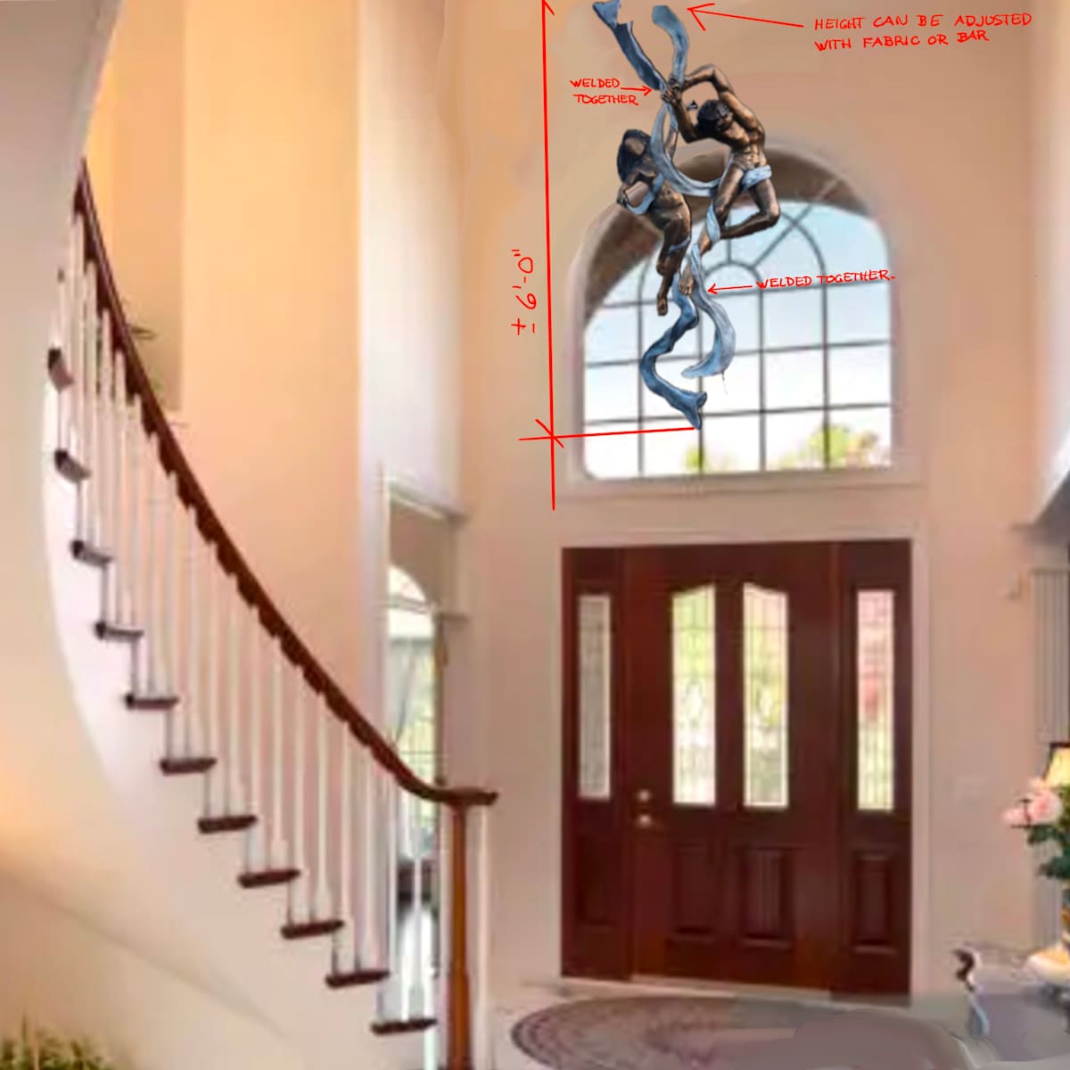 GRAVITY UNBOUND 1/2 LIFE SIZE -BOTH by JACINTHE LACROIX. MASTER SCULPTOR AND ARTIST 