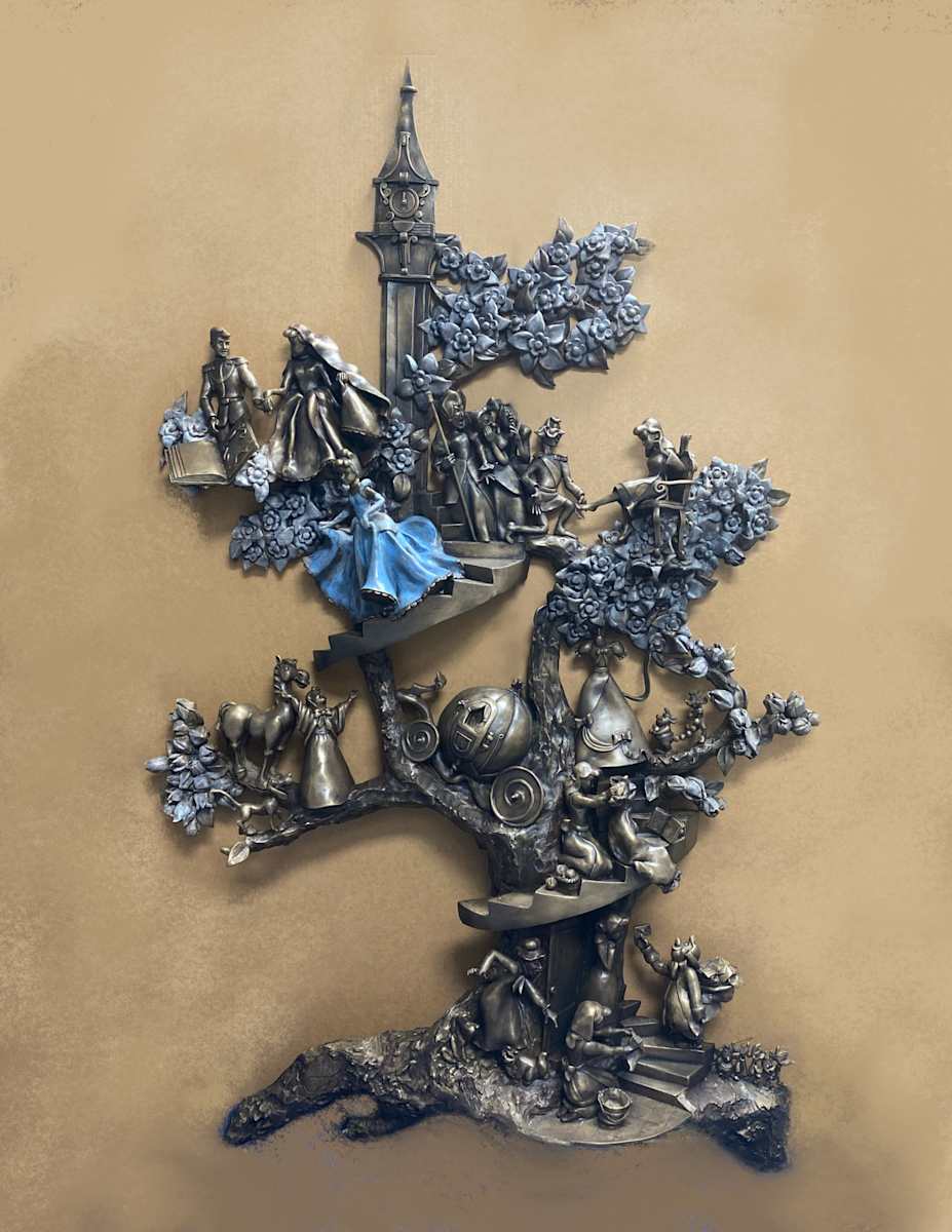 CINDERELLA’S STORY. BRONZE  WALL RELIEF SCULPTURE.  , by JACINTHE LACROIX. MASTER SCULPTOR AND ARTIST, Image 1.