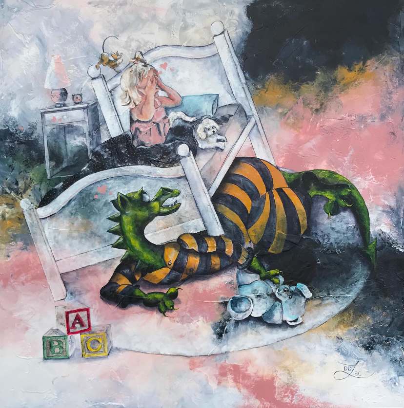 MOMMY , I THINK THERE’S A MONSTER UNDER MY BED by JACINTHE LACROIX. MASTER SCULPTOR AND ARTIST 