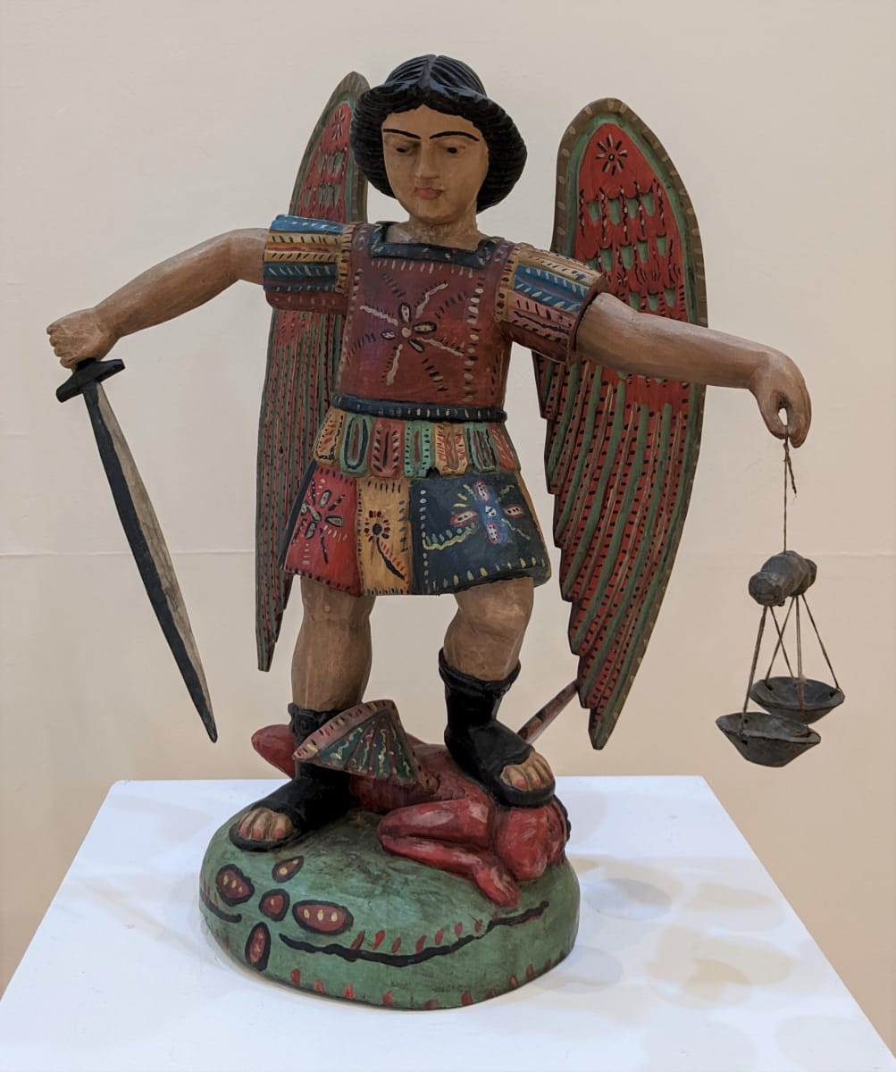 Angel Gabriel by Artist Unknown  Image: Angel Gabriel, Carved and Painted Wood Sculpture