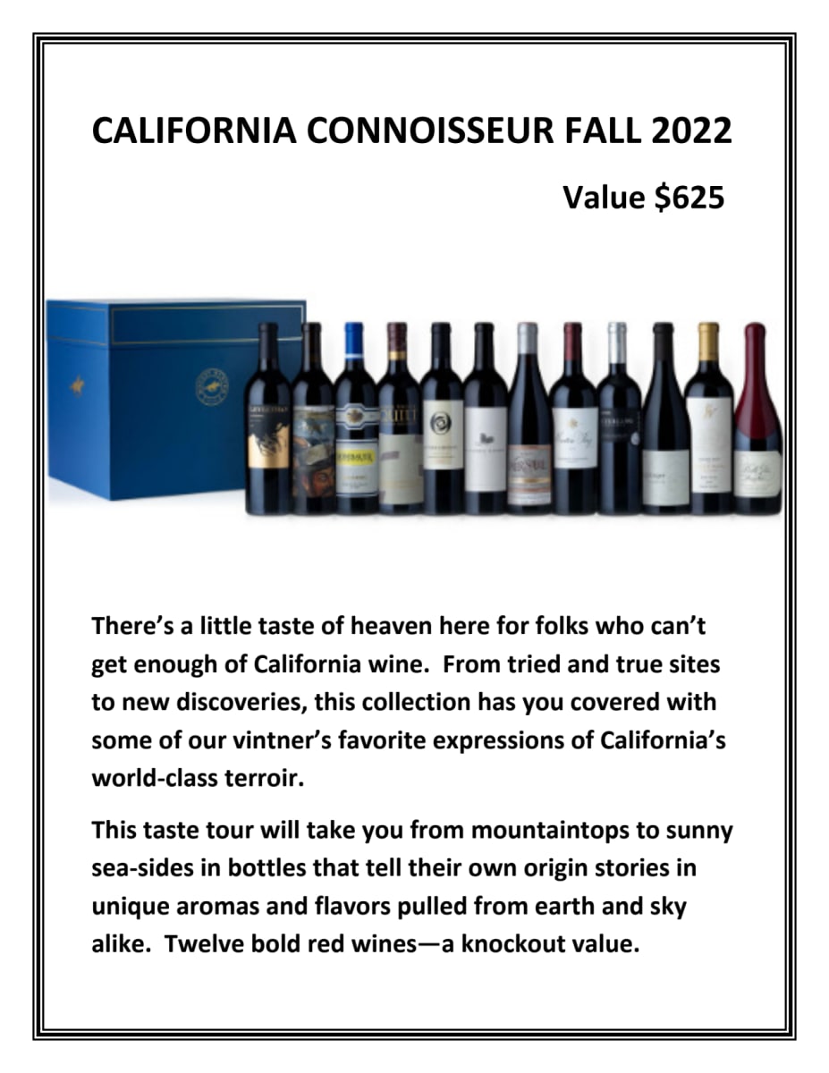 Wine  -  California Connoisseur Fall 2022 