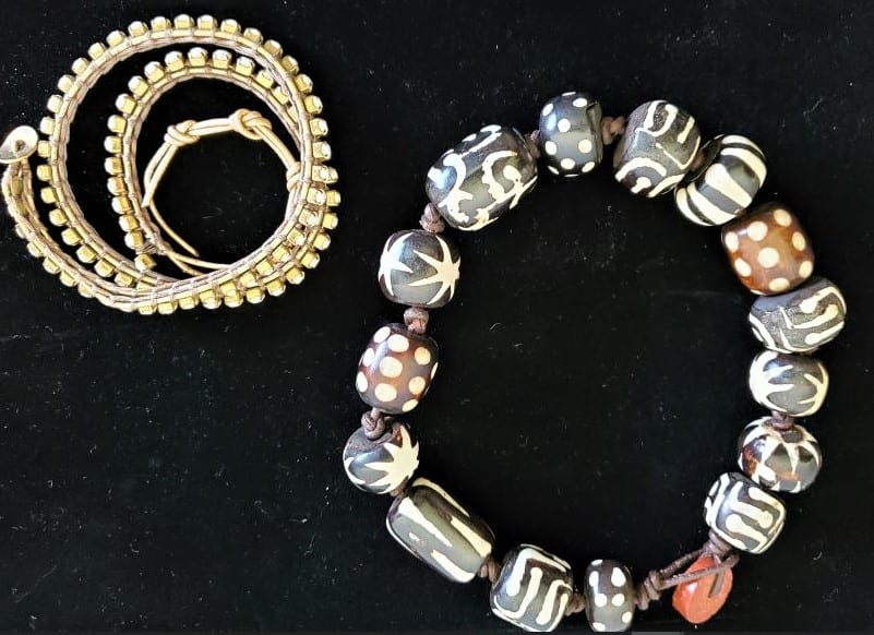 ChanLuu Bracelet, Venetian African Bead Necklace & Ralph Lauren Signature Scarf, Image 2.