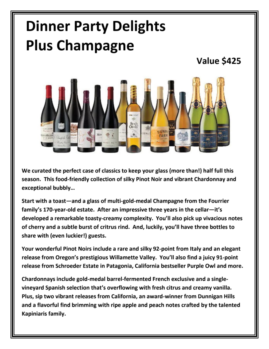 Wine  -  Dinner Party Delights, Plus Champagne, Image 2.