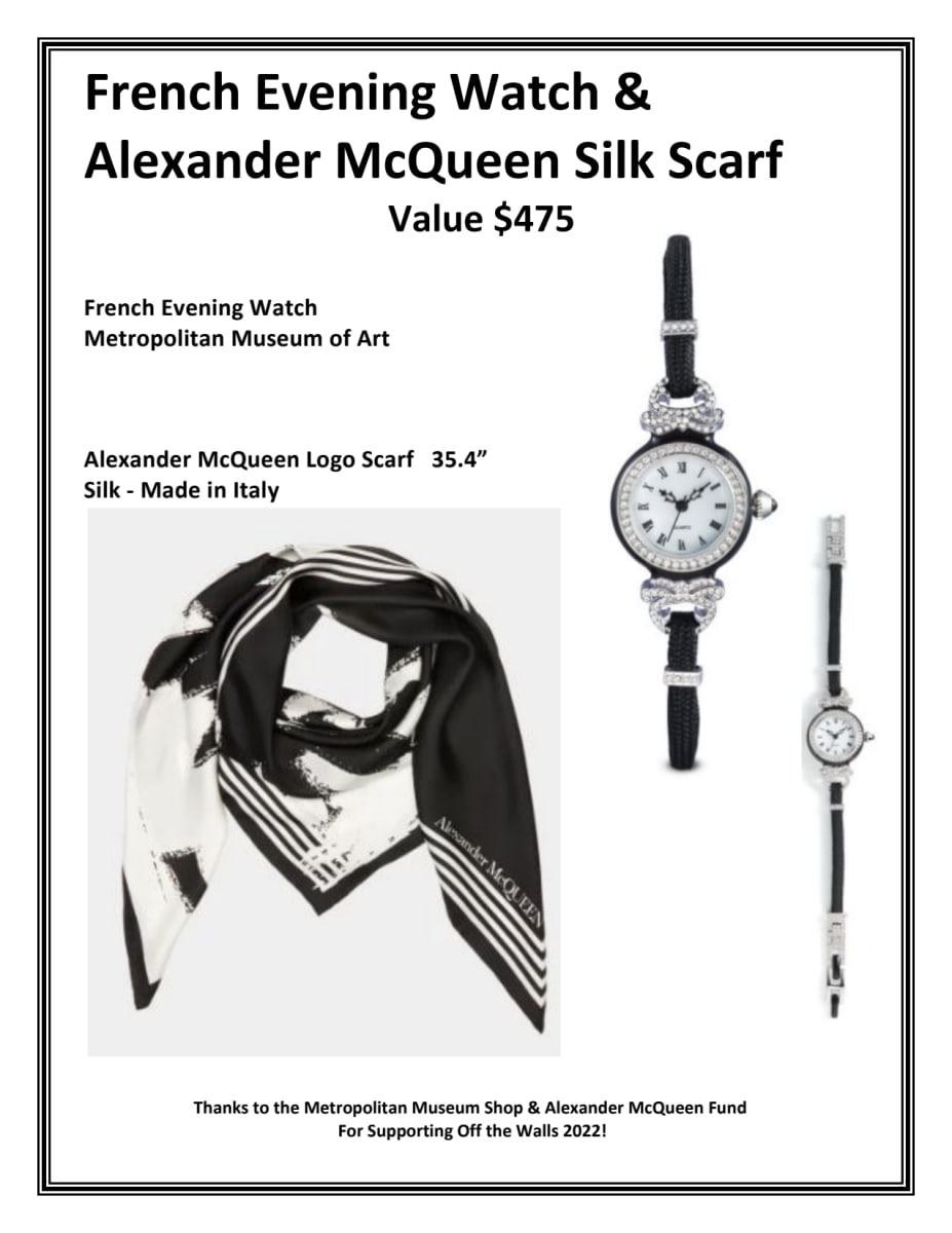 French Evening Watch & AlexanderMcQueen Scarf  Image: French Evening Watch & Alexander McQueen Scarf