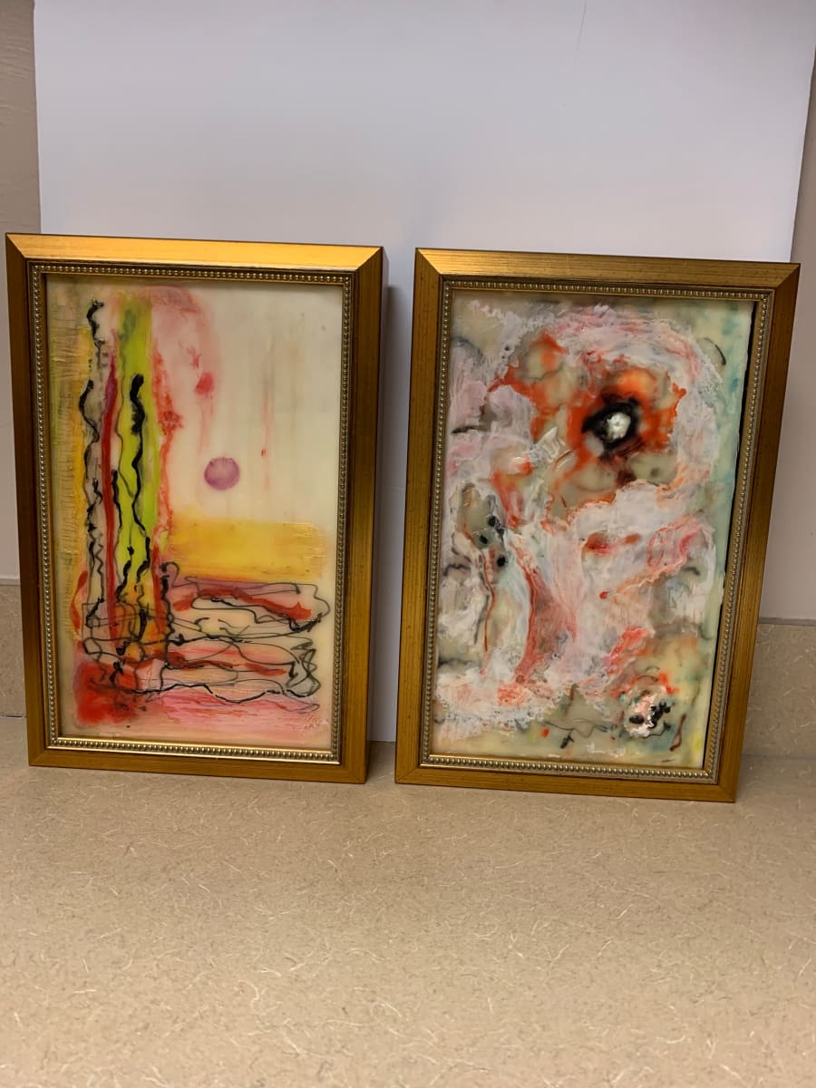Pair of Encaustic Artworks, Image 3.