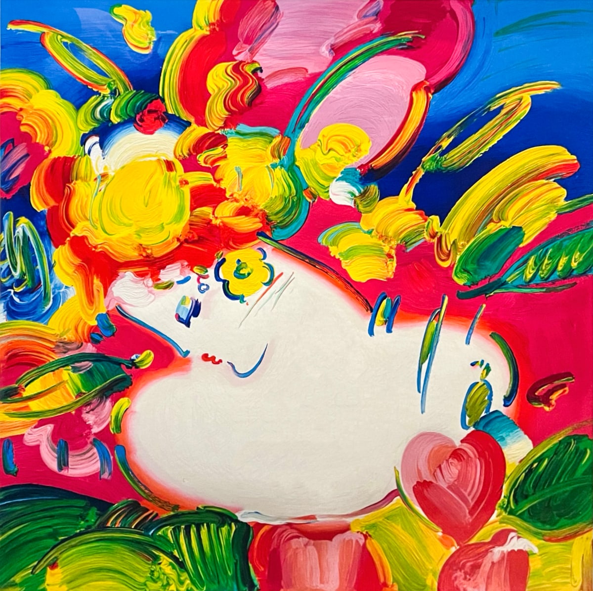 Flower Blossom Lady  Image: Peter Max unframed