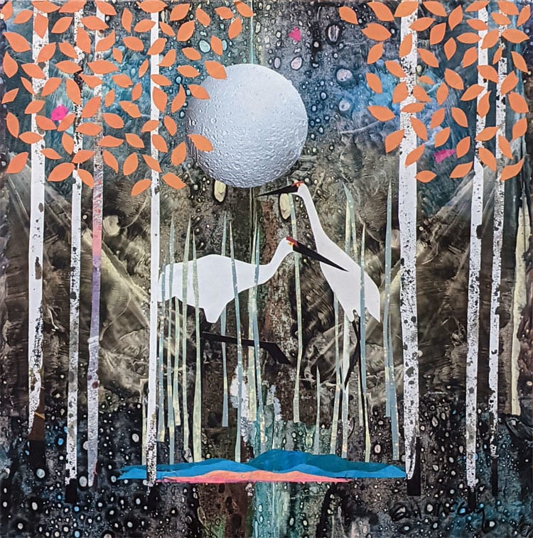 Amid the Wonder - Collage on Wood by Gail McCoy, Image 1.
