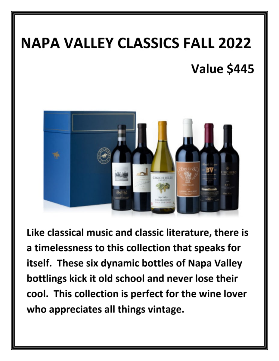 Wine  -  Napa Valley Classics Fall 2022  Image: Napa Valley Classics