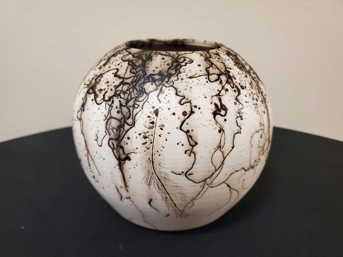 Raku Vessel by Robin Roger, Image 1.