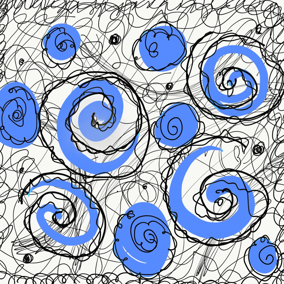 Blue Doodles #1 