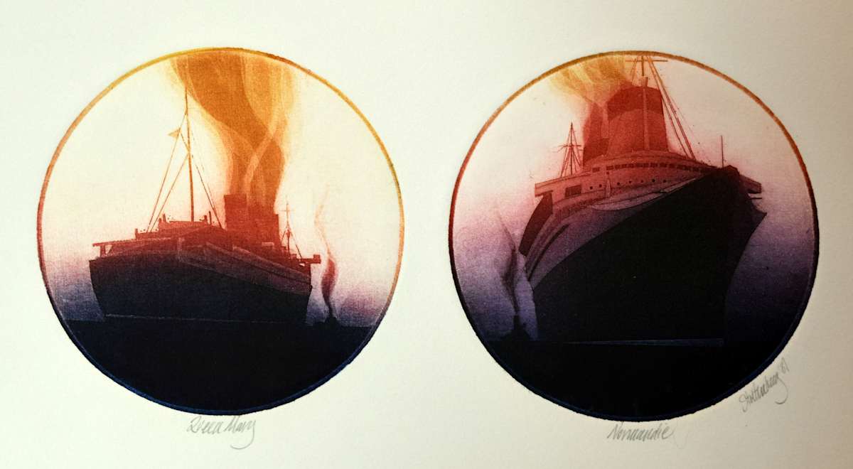Queen Mary/ Normandie by Donald Stoltenberg, Image 3.
