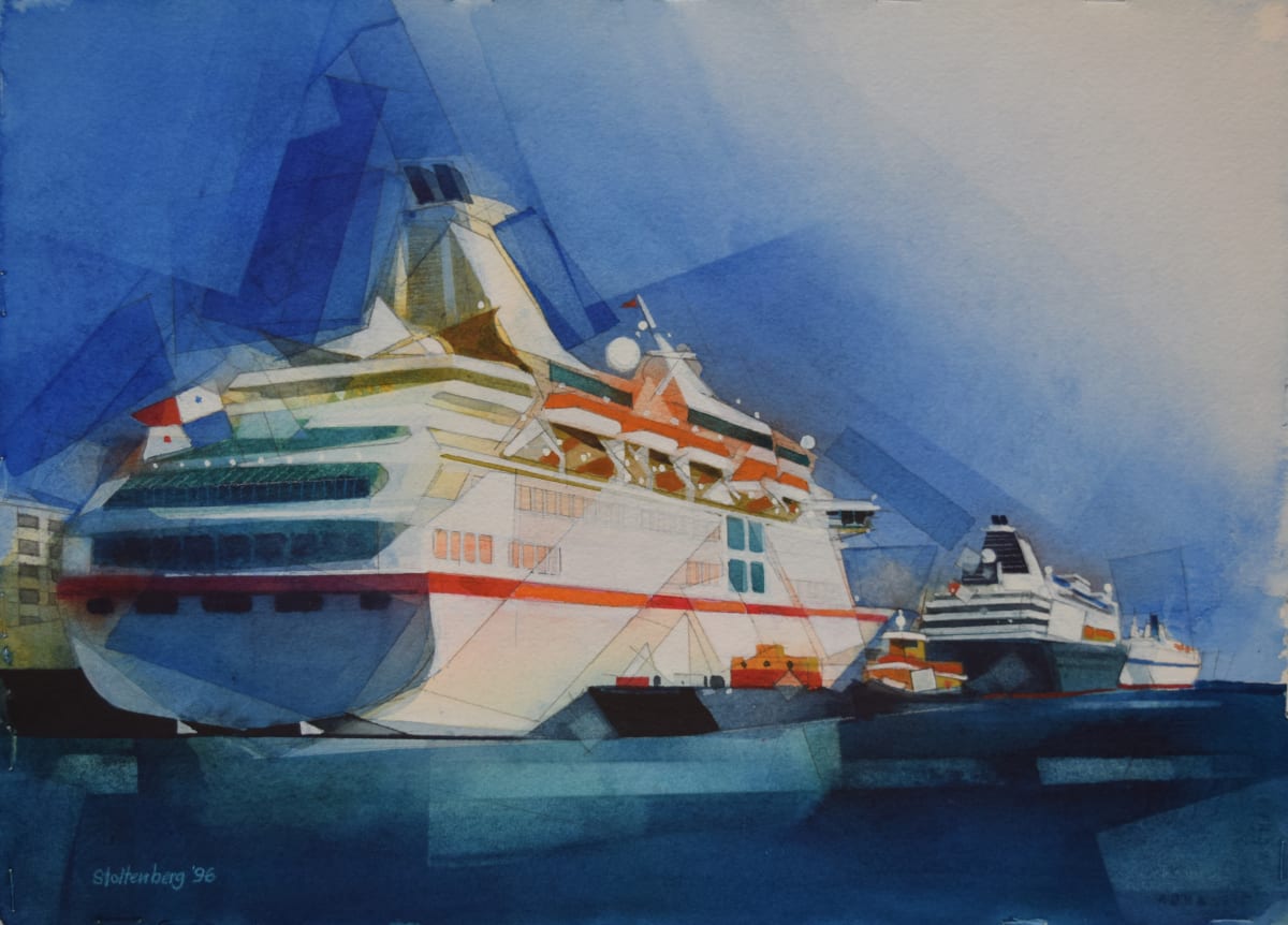 Three Cruise Ships in Boston "Royal Majesty" "Veendam" "Royal Odyssey" by Donald Stoltenberg  Image: Three Cruise Ships in Boston by Donald Stoltenberg