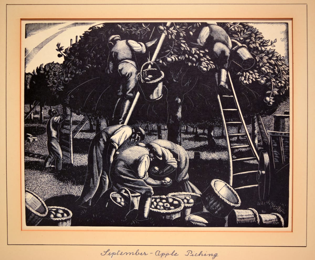 September - Apple Picking by Clare Leighton 