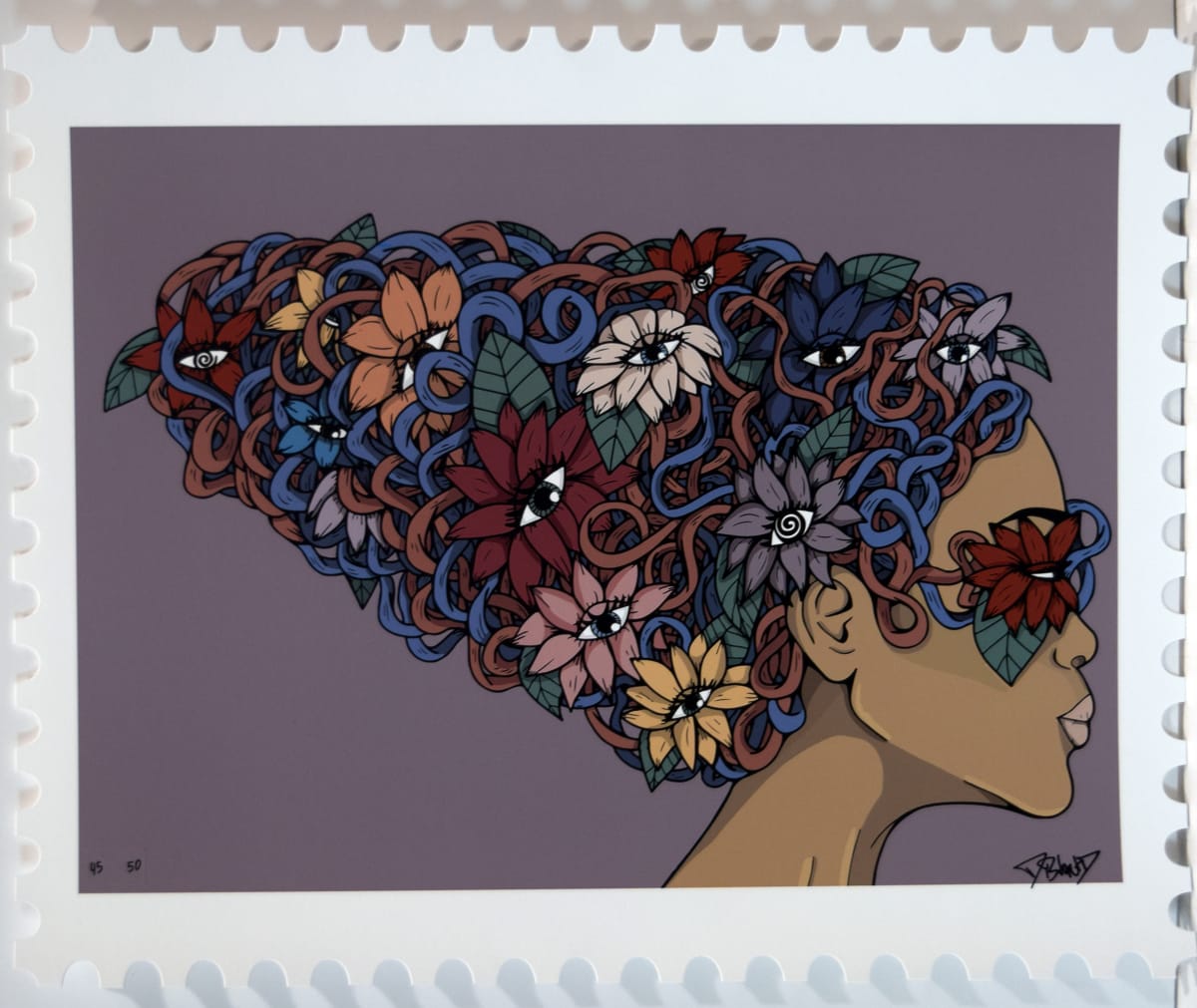Flowerhead by Anhia "Distortedd" Zaria Santana  Image: Black History Month 2021