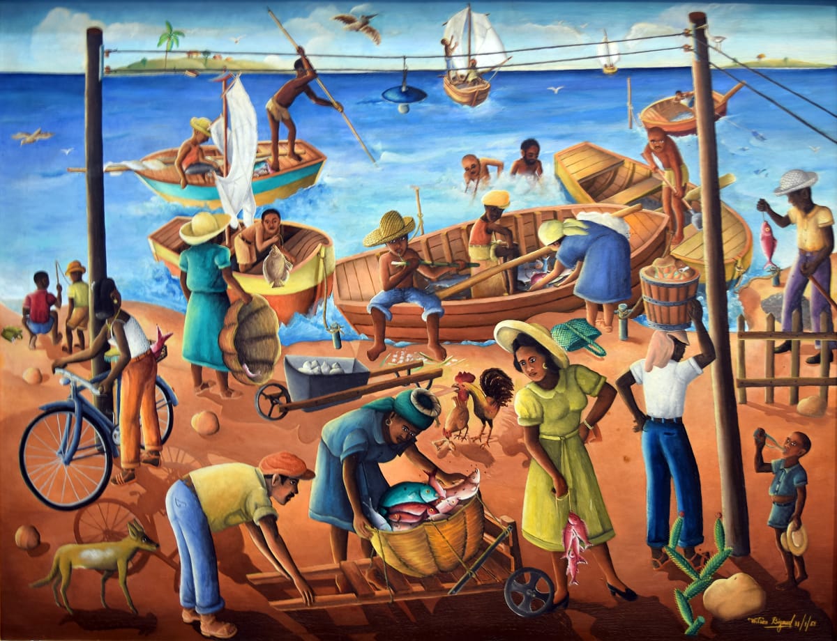 Haitian Coastal Scene by Wilson Bigaud 