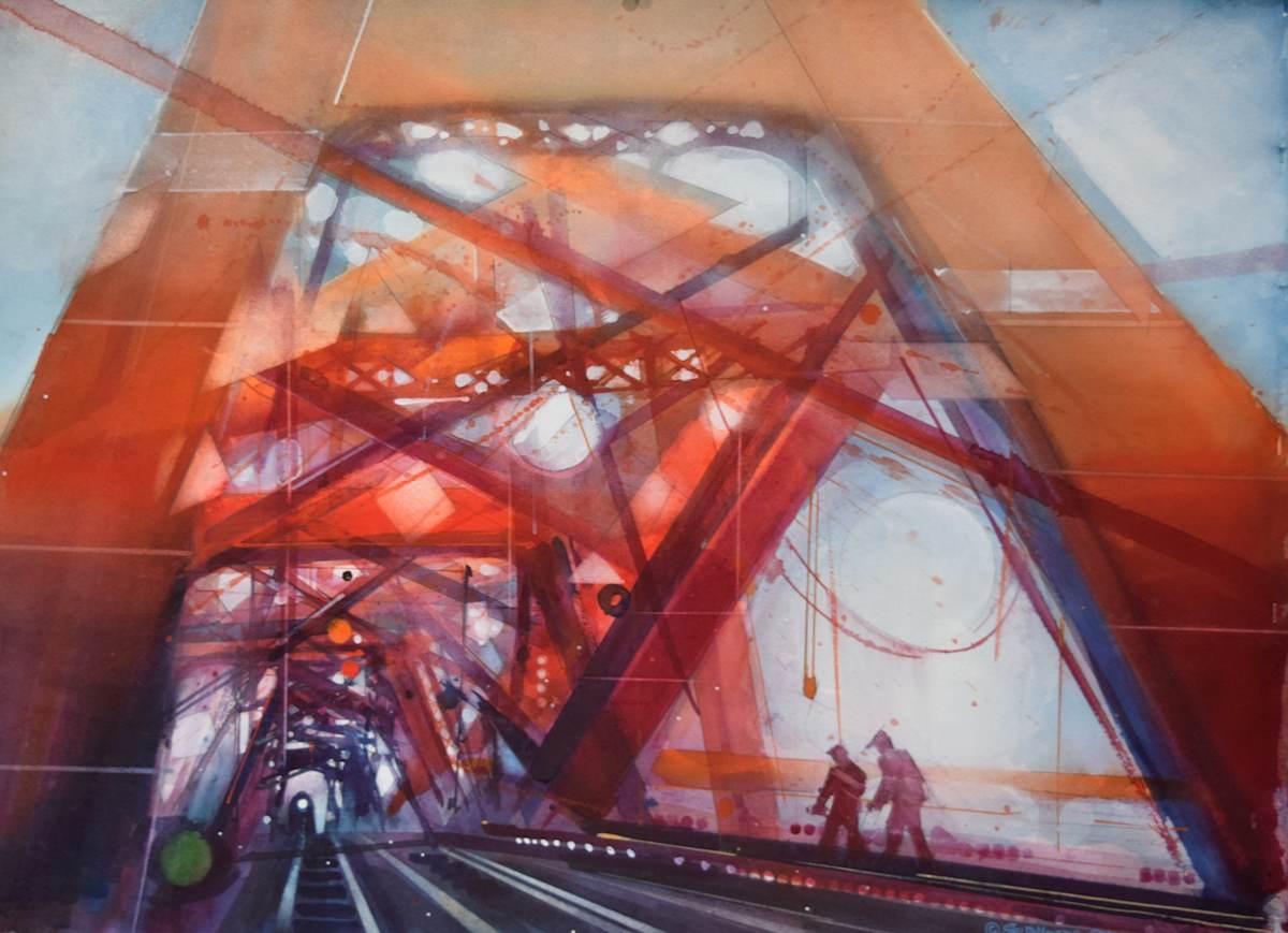 Rail Bridge Repairs by Donald Stoltenberg, Image 3.