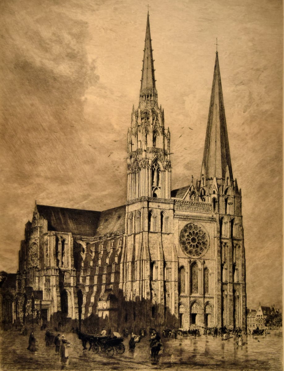 Chartres Cathedral by Alfred-Alexandre Delauney 
