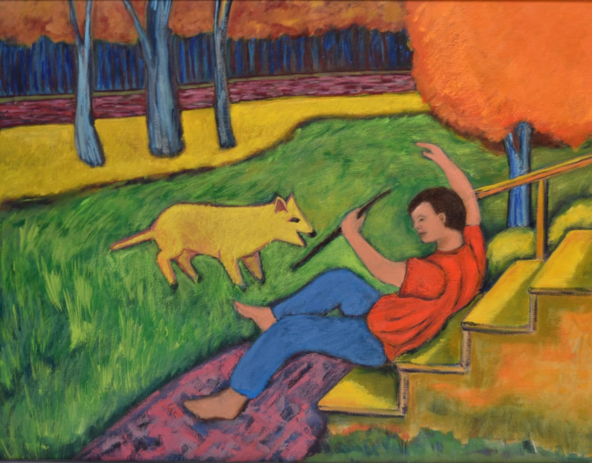 A Portrait of a Boy and His Dog by Susan Chapman 